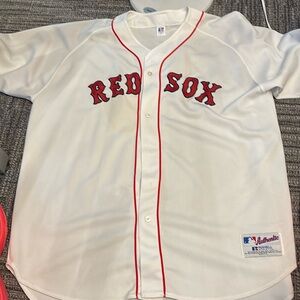Authentic Boston Red Sox Pedro Martinez #45 Home Game Jersey.